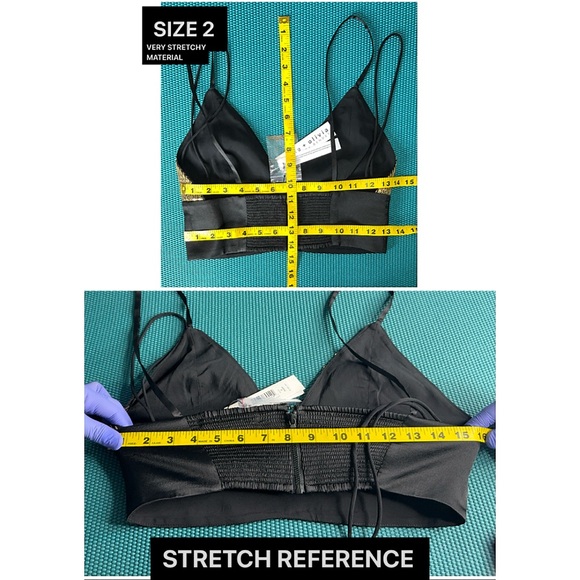 Alice + Olivia Carli Sequined Embellished Gold Bronze Black Bra Crop Top - Picture 11 of 17